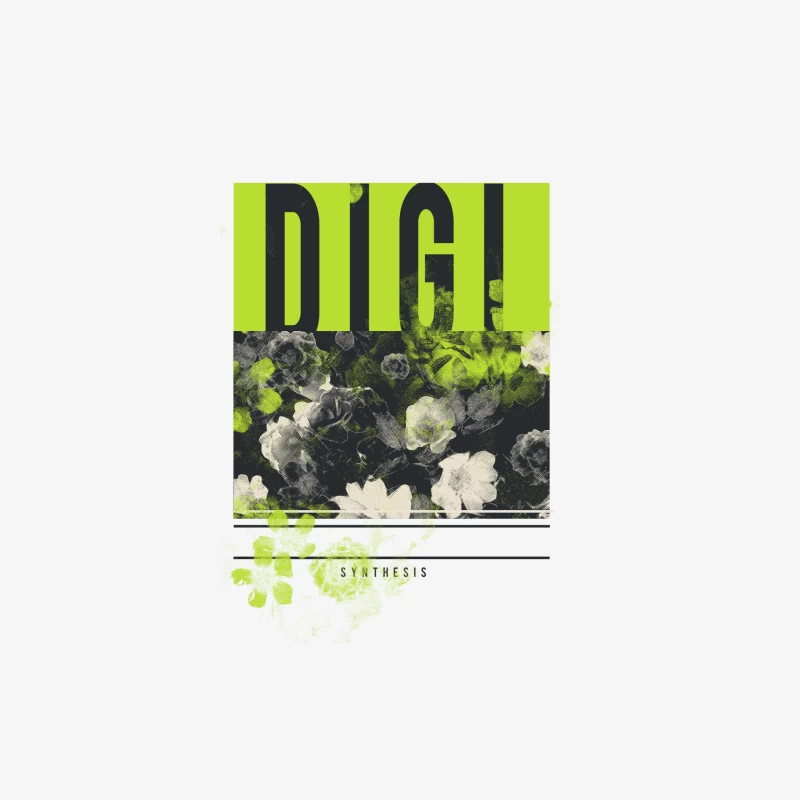 Florales Digitaldesign Herren Langarm T-Shirt