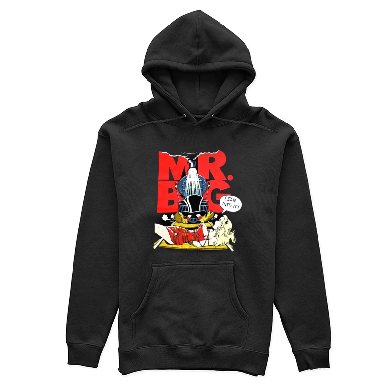 Vintage "Mr. Big" Bathroom Advertisement with Comic-Style Shower Illustration Female Pullover Hoodie