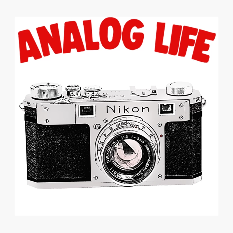 Analog Life  Camera Geek Gift Design Throw Pillow