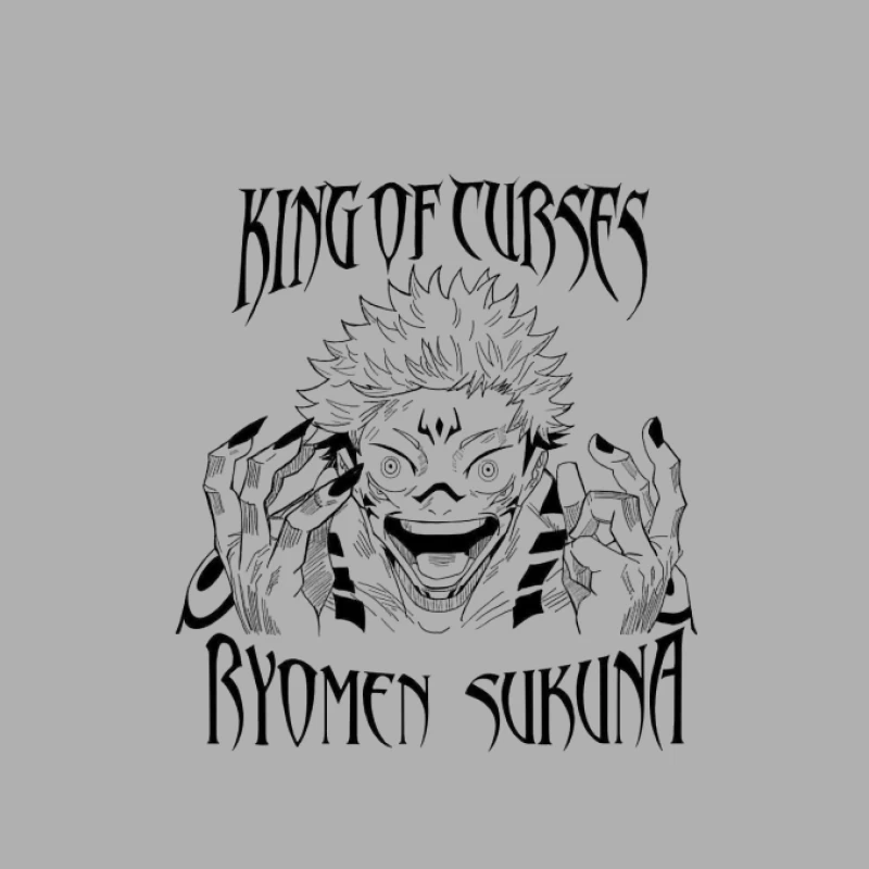 Illustration des Königs der Flüche, Ryomen Sukuna Herren Tanktops