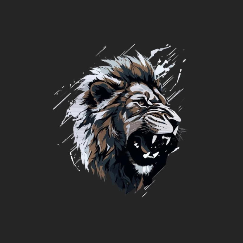 Design artistique de tête de lion majestueux Homme Sweat-shirt à enfiler
