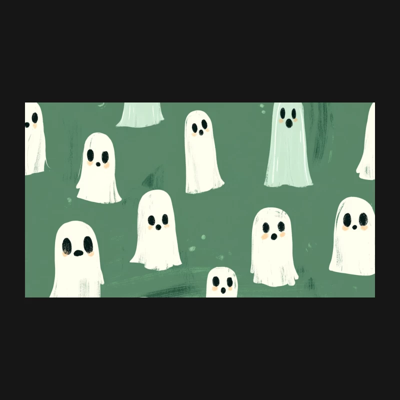 Cute Cartoon Ghost Pattern for Halloween Desk Mat