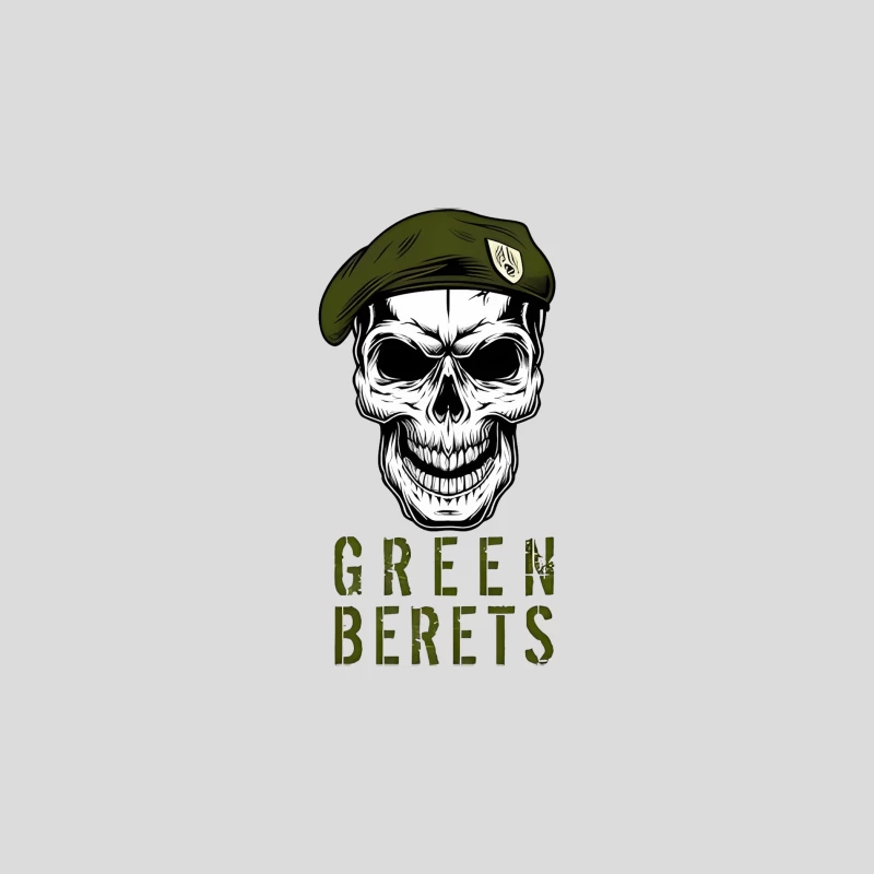 Green Berets Special Forces Skull Emblem Baseball Cap
