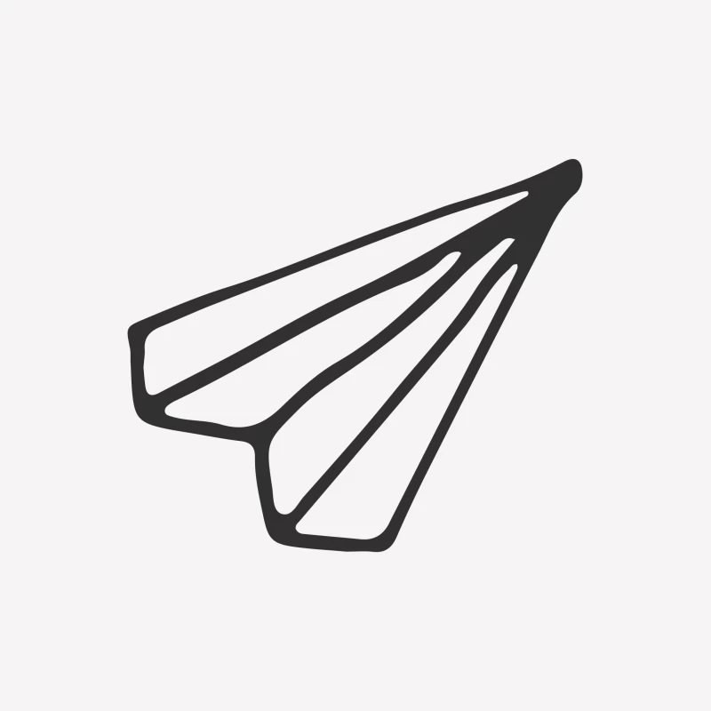 Icône d'avion en papier minimaliste Femme T-Shirt