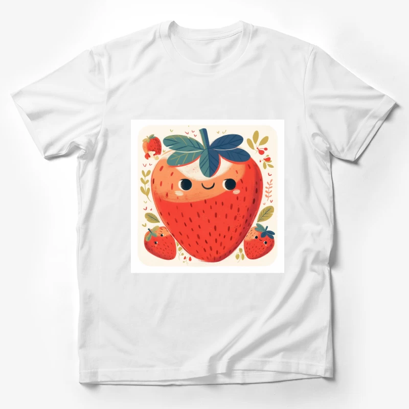 Adorable Kawaii Strawberry Family Illustration Male T-Shirt