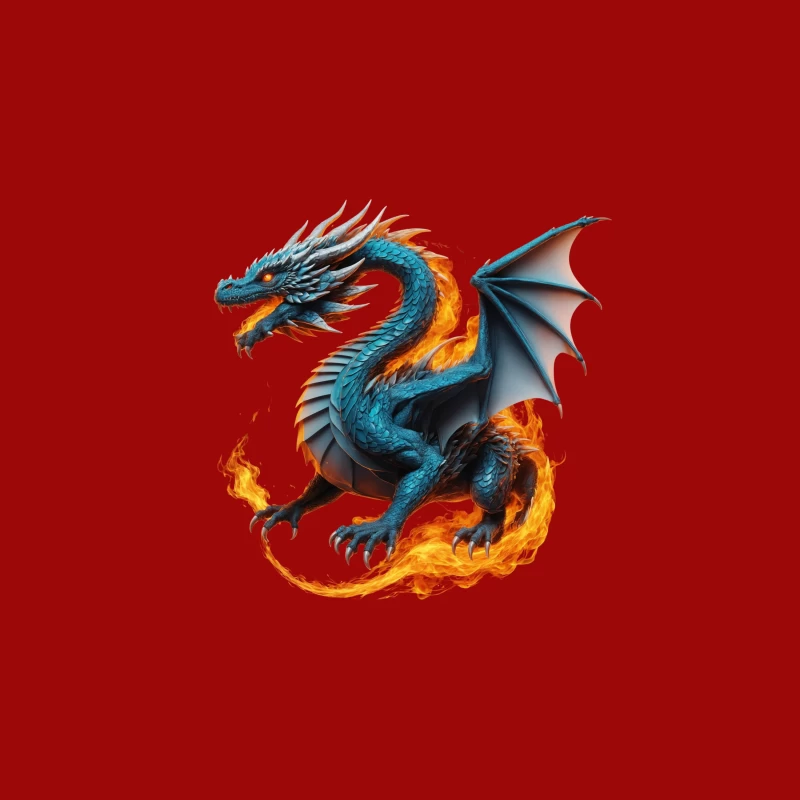 Mythical Fire-Breathing Dragon Travel Mug