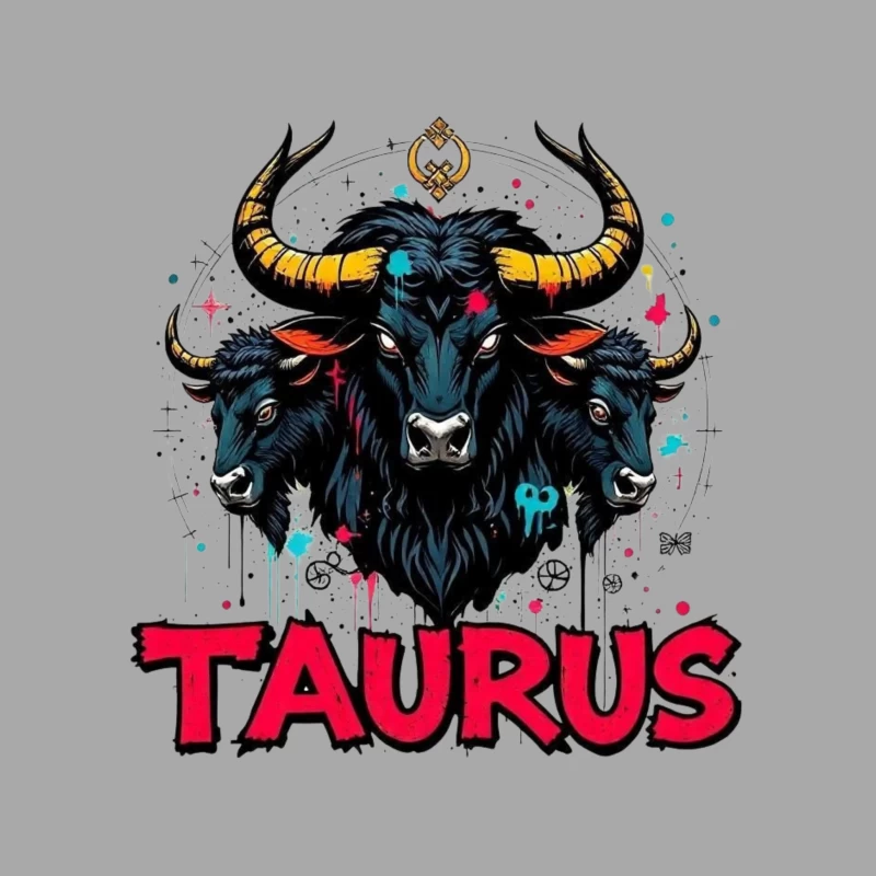 Astrological Art of Taurus Male Pullover Hoodie