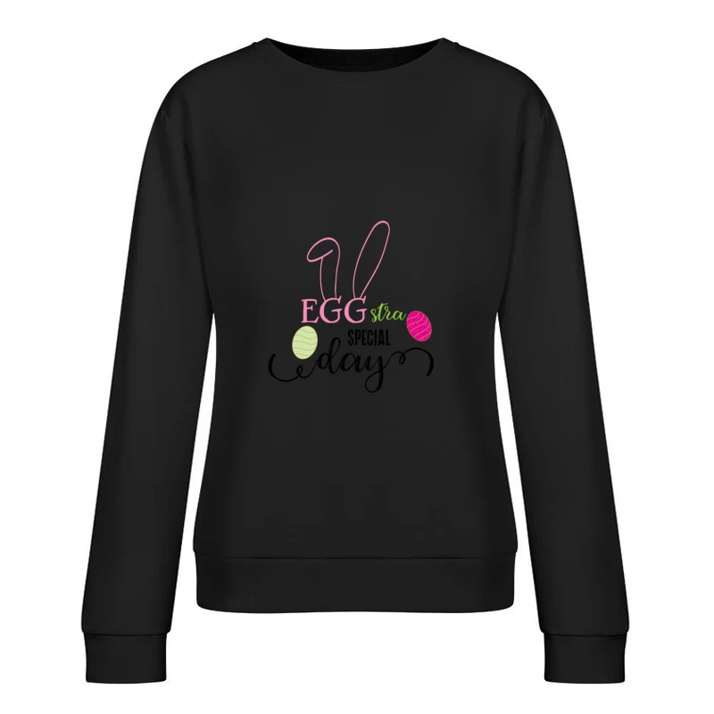 Design amusant de Pâques avec oreilles de lapin Femme Sweat-shirt à enfiler