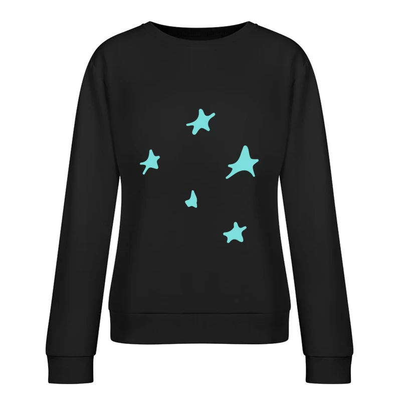 Étoiles bleues dispersées Femme Sweat-shirt à enfiler