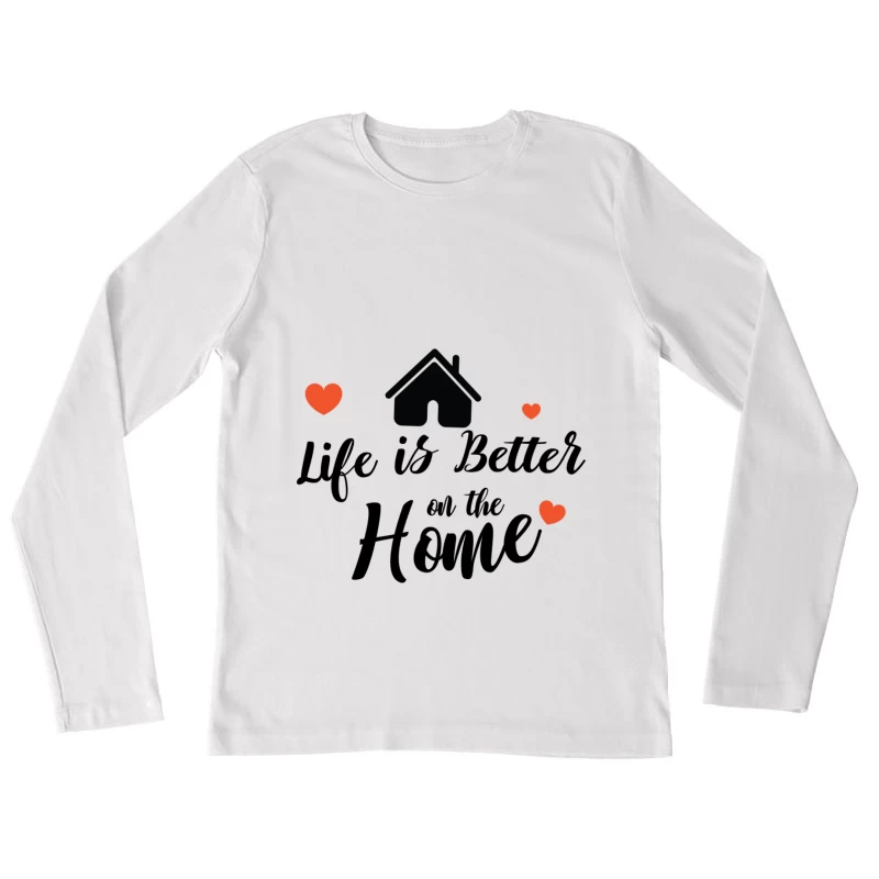 Maison avec des coeurs Femme Manches Longues T-Shirt