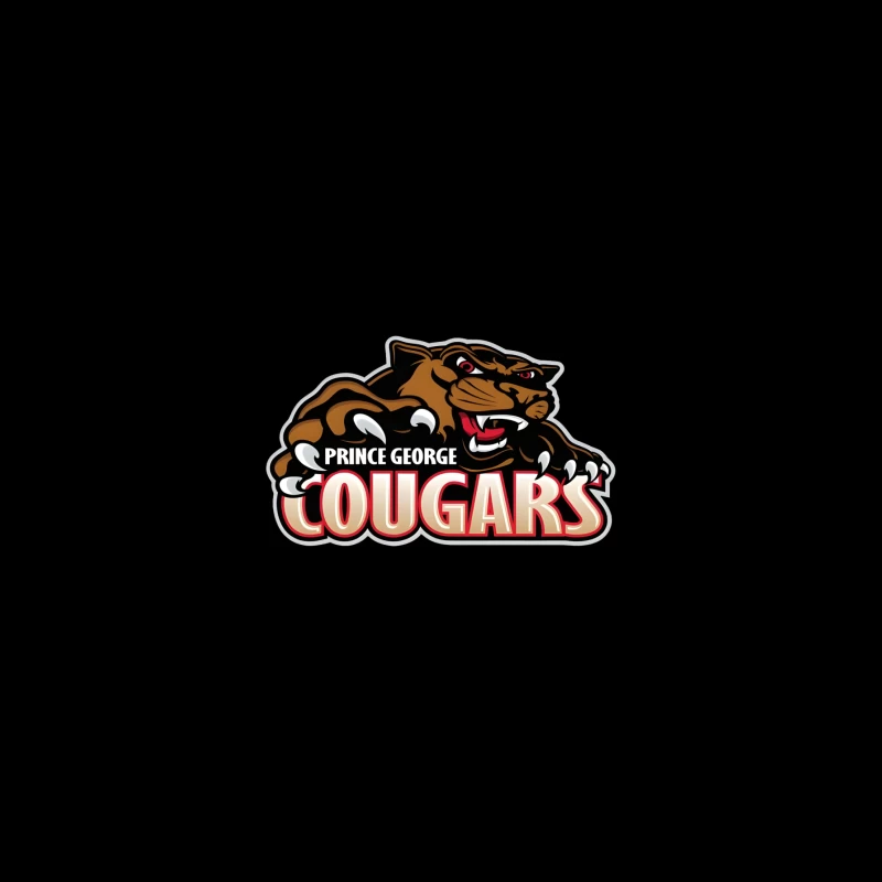 Prince George Cougars Sports Team Logo with Fierce Cougar Mascot Prince George Cougars Travel Mug