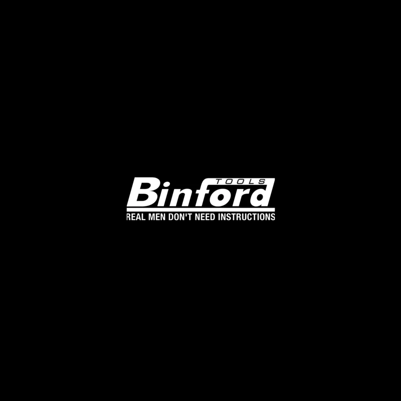 Binford Tools Logo with Humorous "Real Men Don't Need Instructions" Slogan iPhone Case