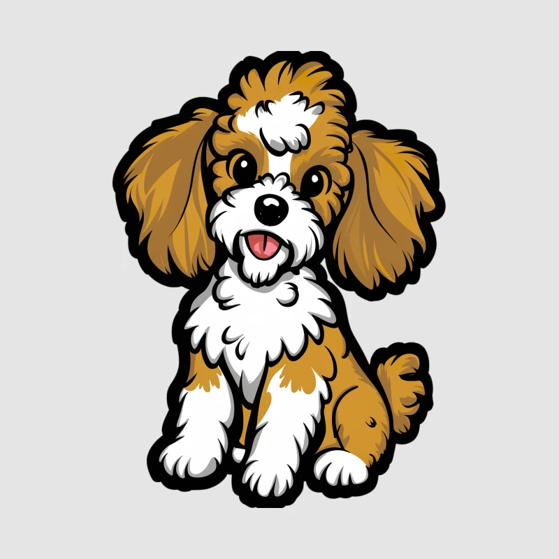Chiens mignons avec pelage marron et blanc Homme Sweat à capuche