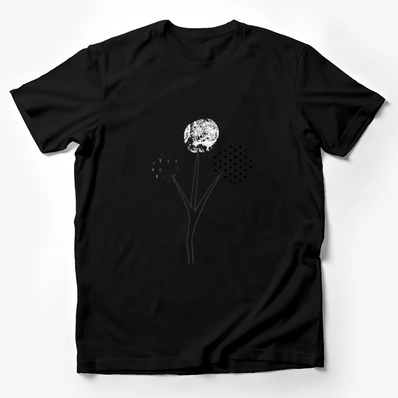Fleurs abstraites en pointillés Homme T-Shirt