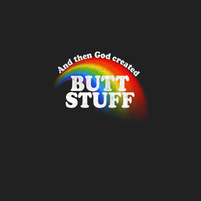 And Then God Created Butt Stuff  Funny Retro Faded-Style Design Bucket Hat