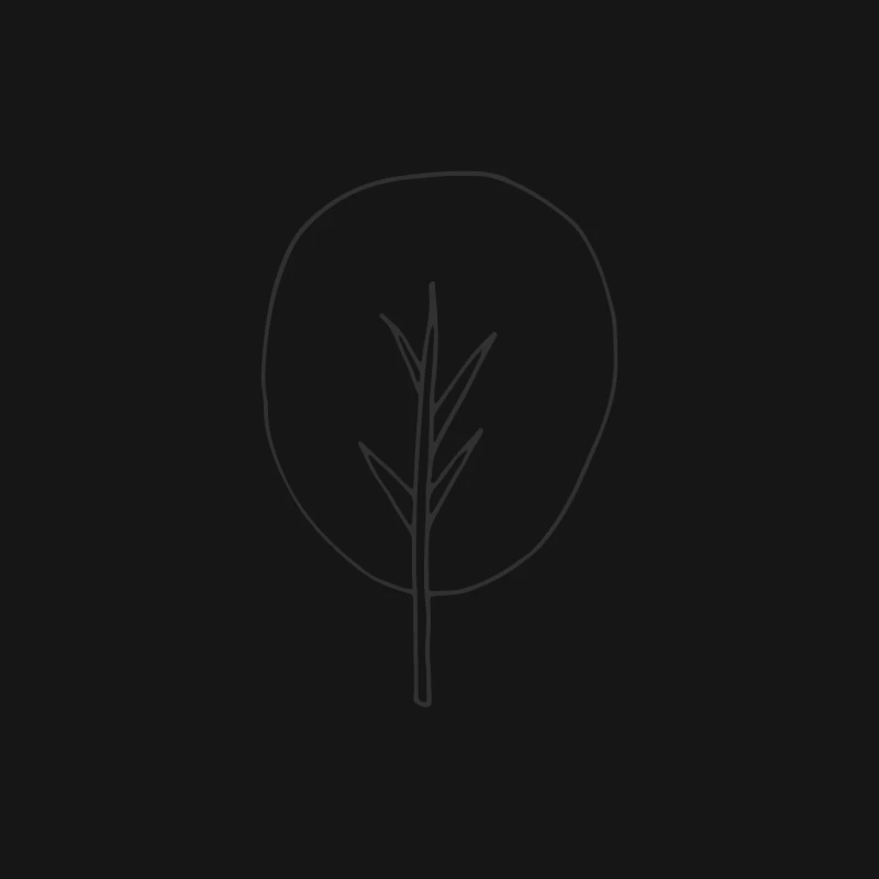 Arbre minimaliste dessiné à la main Homme Manches Longues T-Shirt