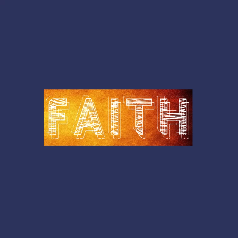 Inspirational Typography of Faith Male T-Shirt