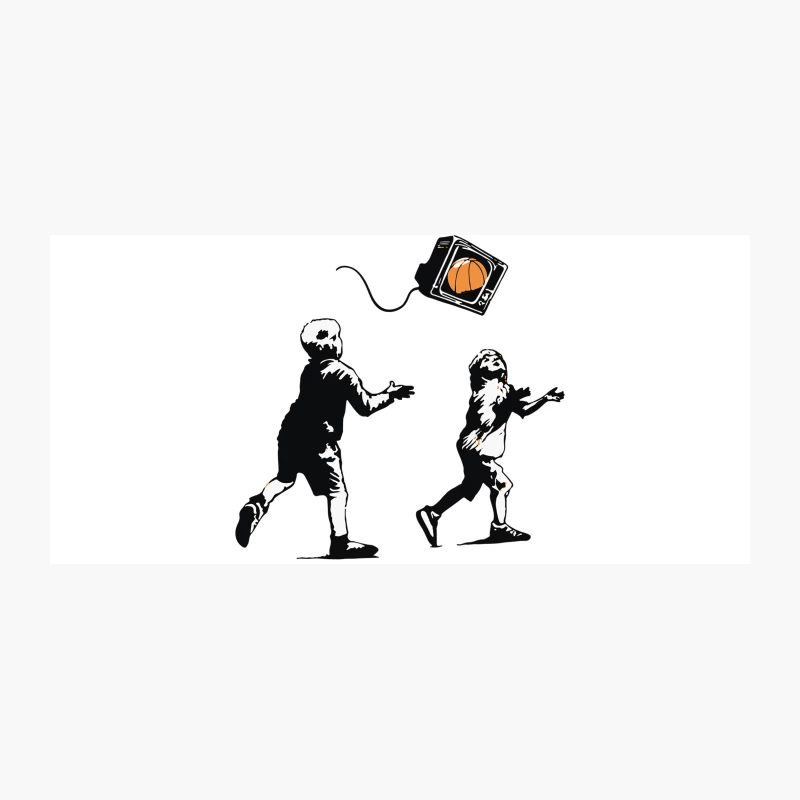 Banksy Kids Play T.V. Ball Coffee Mug