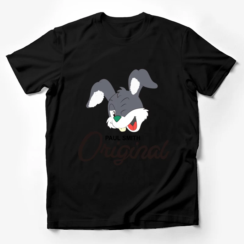 Grauer Cartoon-Hase Originaldesign Herren T-Shirt