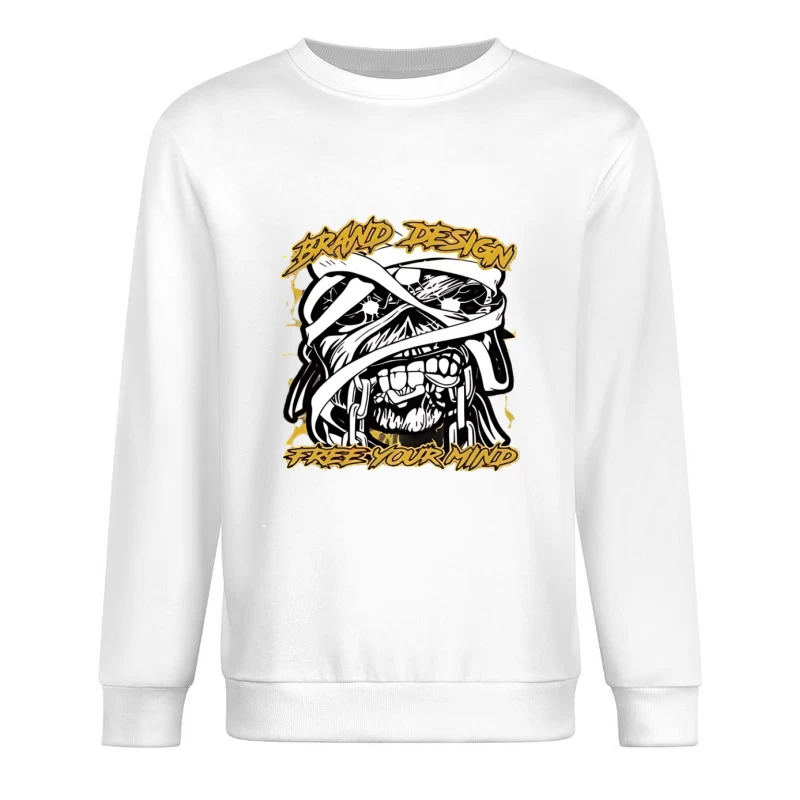 Conception de crâne créatif : Libérez votre esprit Homme Sweat-shirt à enfiler