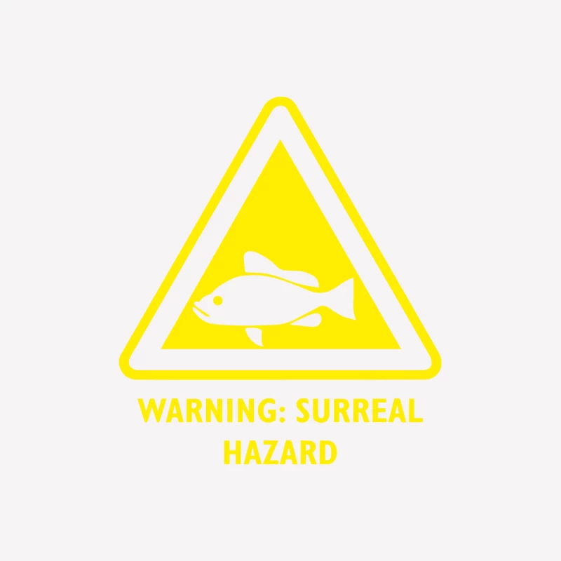Surreal Fish Hazard Warning Sign Female T-Shirt