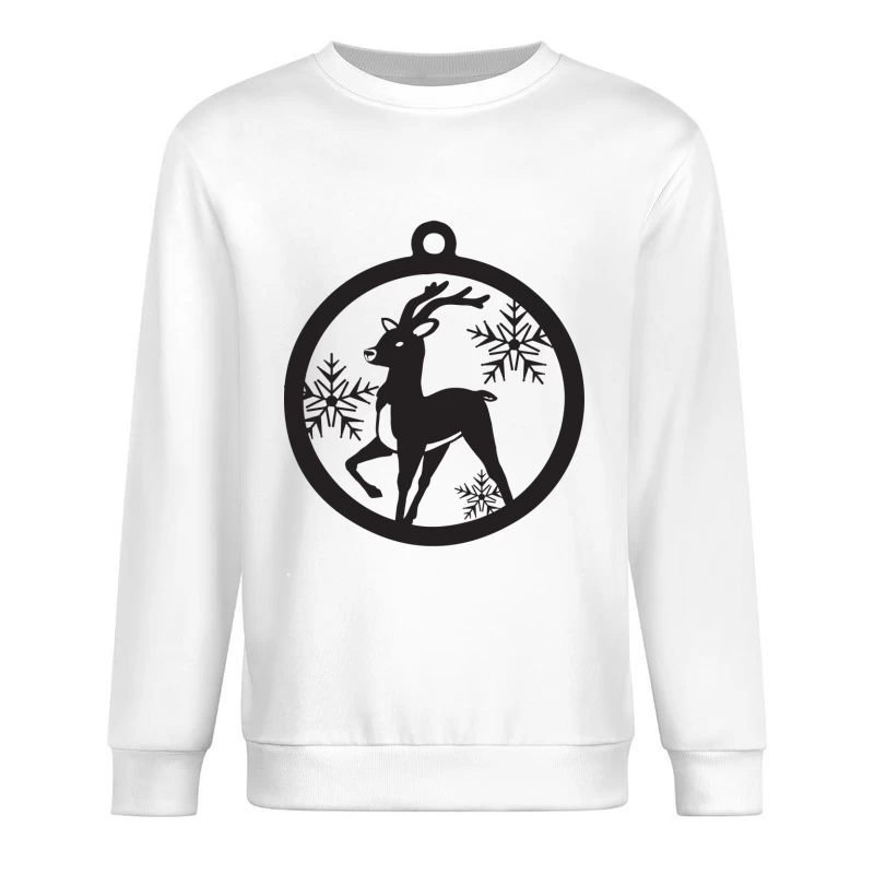 Ornement de renne avec flocons de neige Homme Sweat-shirt à enfiler