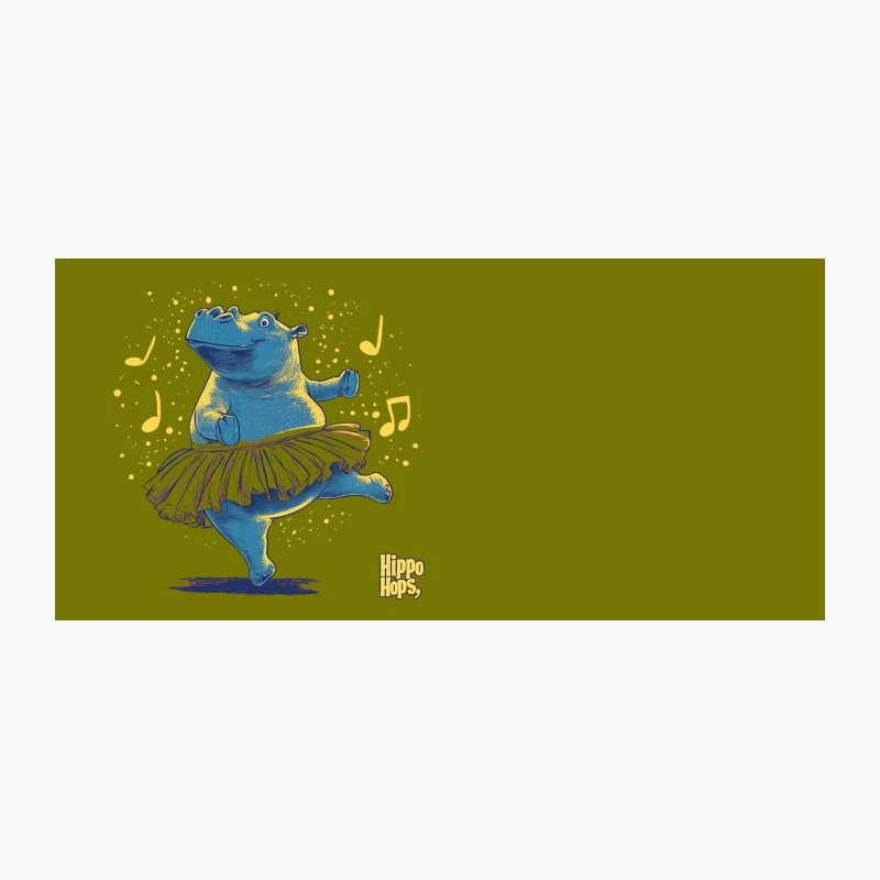 Dancing Hippo in Tutu: A Whimsical Ballet Illustration Coffee Mug