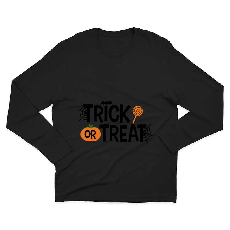 Halloween: citrouille et sucette Homme Manches Longues T-Shirt