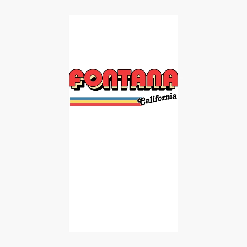Fontana, CA  Retro Typography Design iPhone Case
