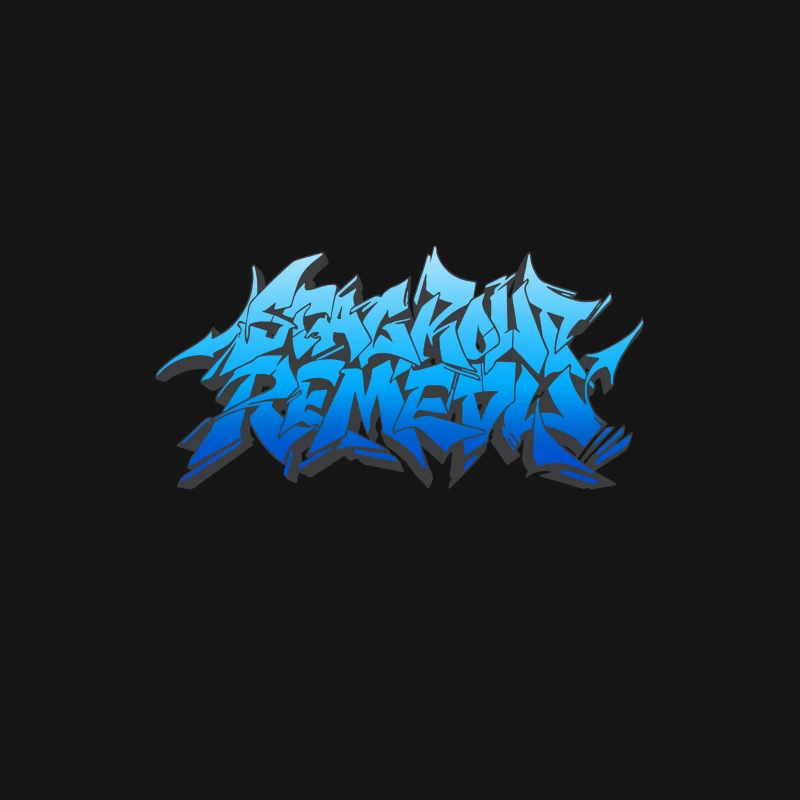 Graffiti-Stil-Design in Blau Herren T-Shirt
