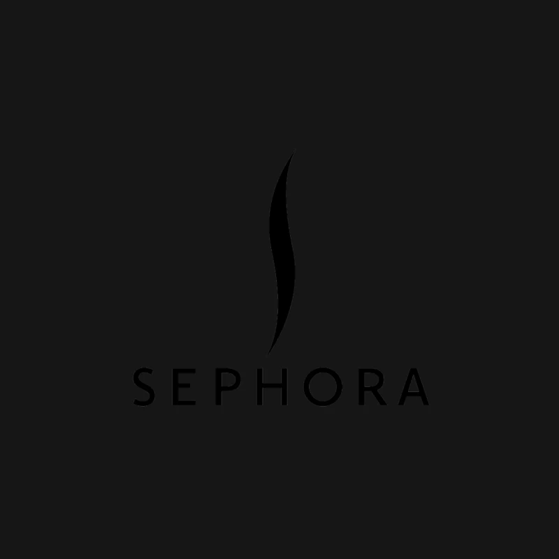 Sephora Black and White Minimalist Beauty Retailer Logo Desk Mat