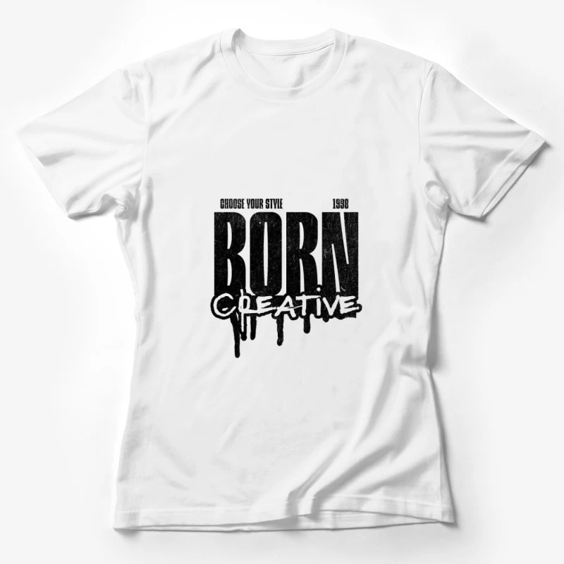 Geboren Kreativ Design Damen T-Shirt