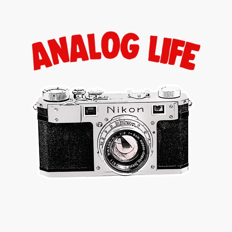 Analog Life  Camera Geek Gift Design Cotton Tote Bag