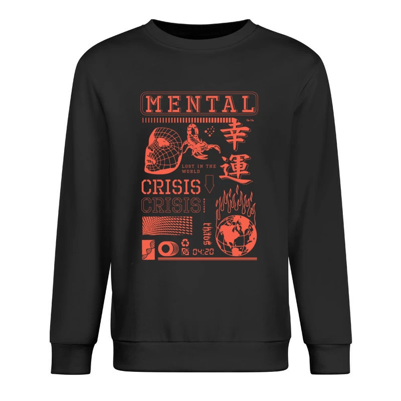 Mentale Krise und Glück Herren Pullover Sweatshirt