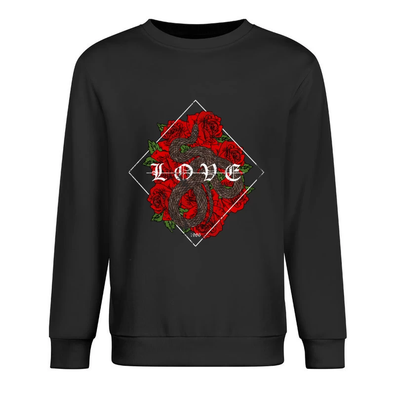 Amour en Serpent et Roses Homme Sweat-shirt à enfiler