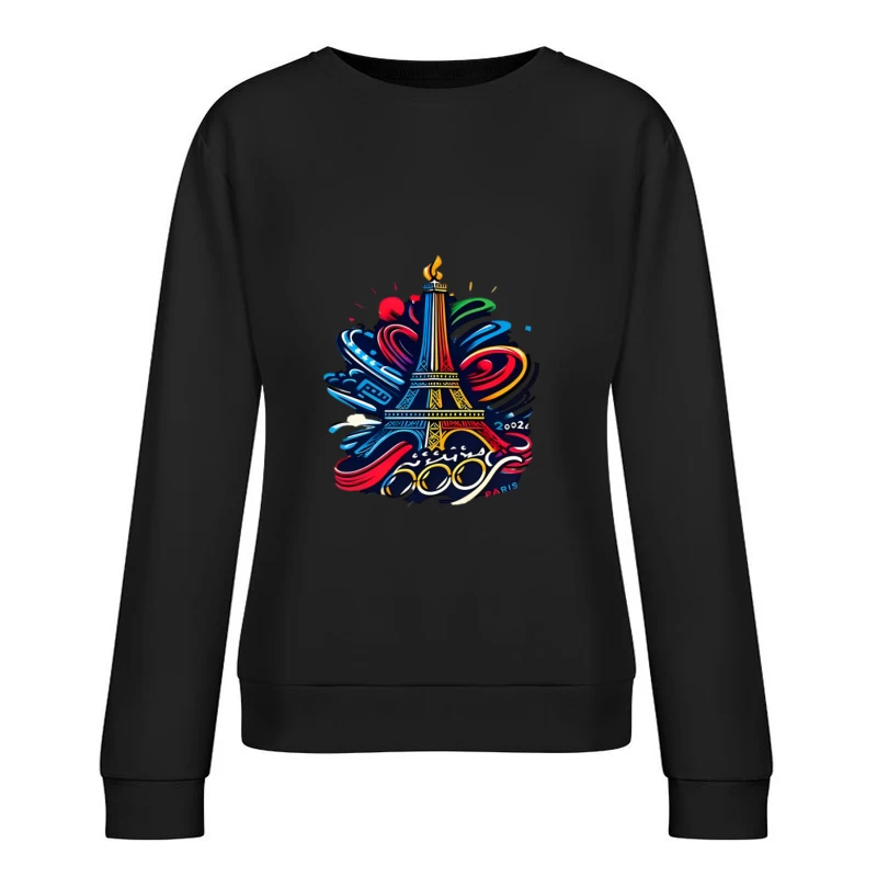Paris 2024: Kreatives Symbol der Olympischen Spiele Damen Pullover Sweatshirt