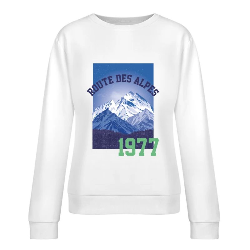 Alpenroute 1977 Berglandschaft Damen Pullover Sweatshirt