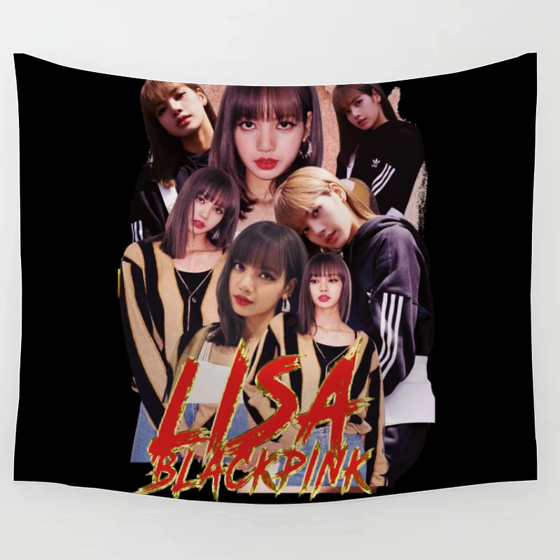 Lisa from BLACKPINK - K-pop Idol and Fashion Icon Tapestry