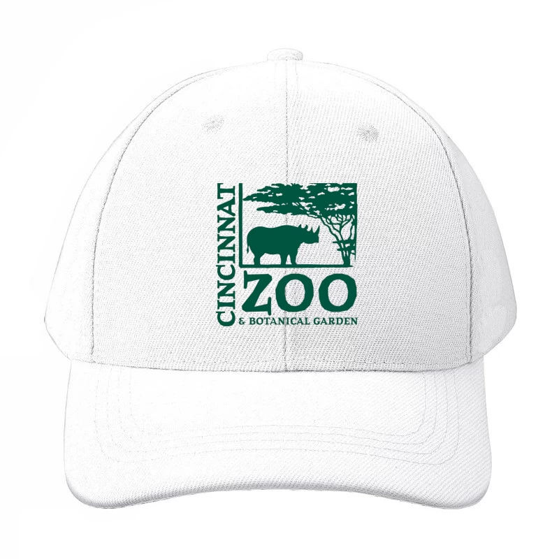 Cincinnati Zoo & Botanical Garden Logo with Rhinoceros and Acacia Tree Baseball Cap