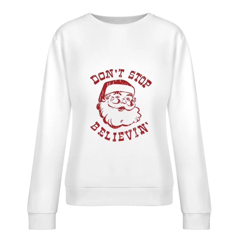Weihnachtsmann Glauben Damen Pullover Sweatshirt