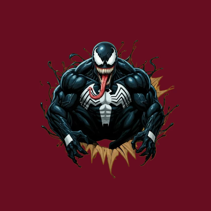 Venom: The Iconic Marvel Anti-Hero Throw Pillow
