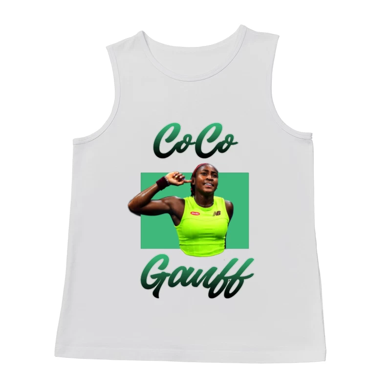 Professional Tennis Athlete in Bright Training Attire Male Tank Top