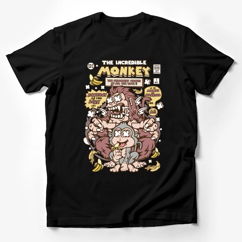 Bande Dessinée du Singe Incroyable Homme T-Shirt