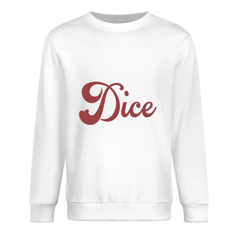 Rotes Skript mit stilisiertem Schriftzug Herren Pullover Sweatshirt