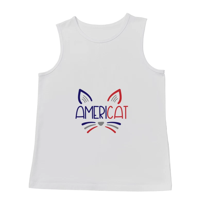 Design de chat patriotique Americat Homme Débardeur