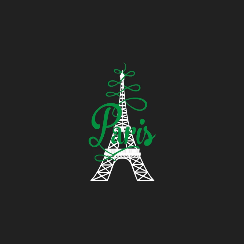 Paris Script Eiffel Tower French France Bucket Hat