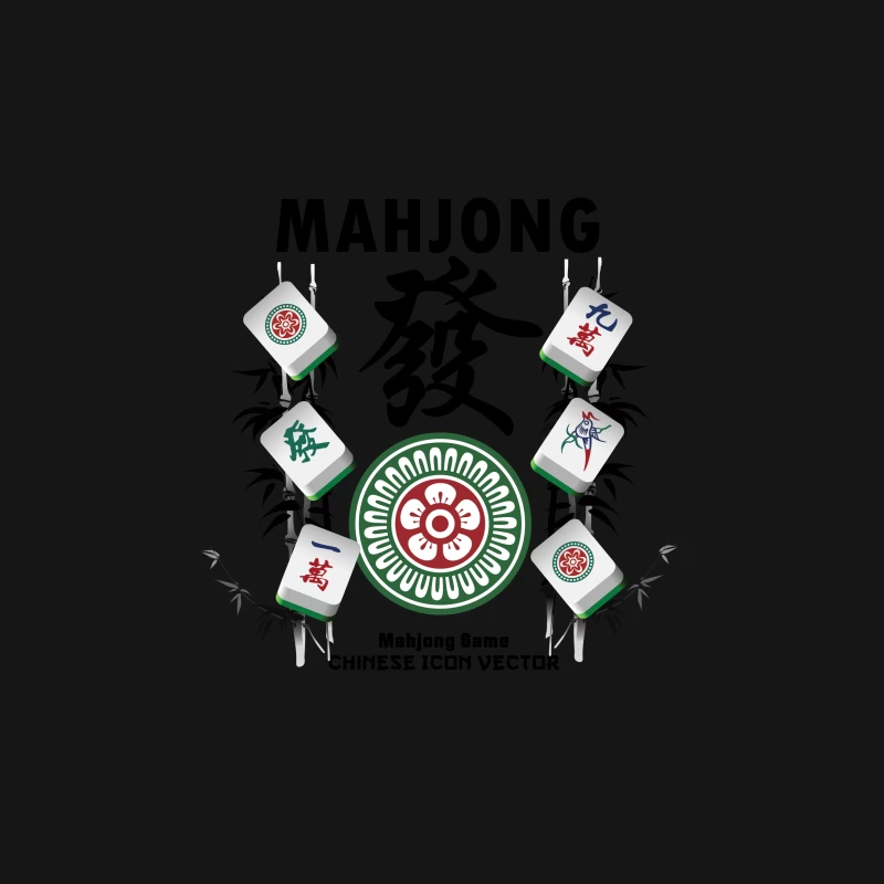 Mahjong Spielsteine und Muster Herren T-Shirt