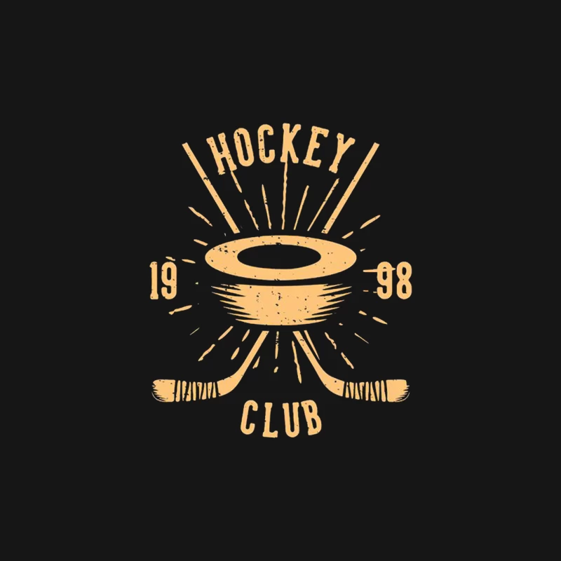 Vintage Hockey Club Logo with hockey Mouse Pad