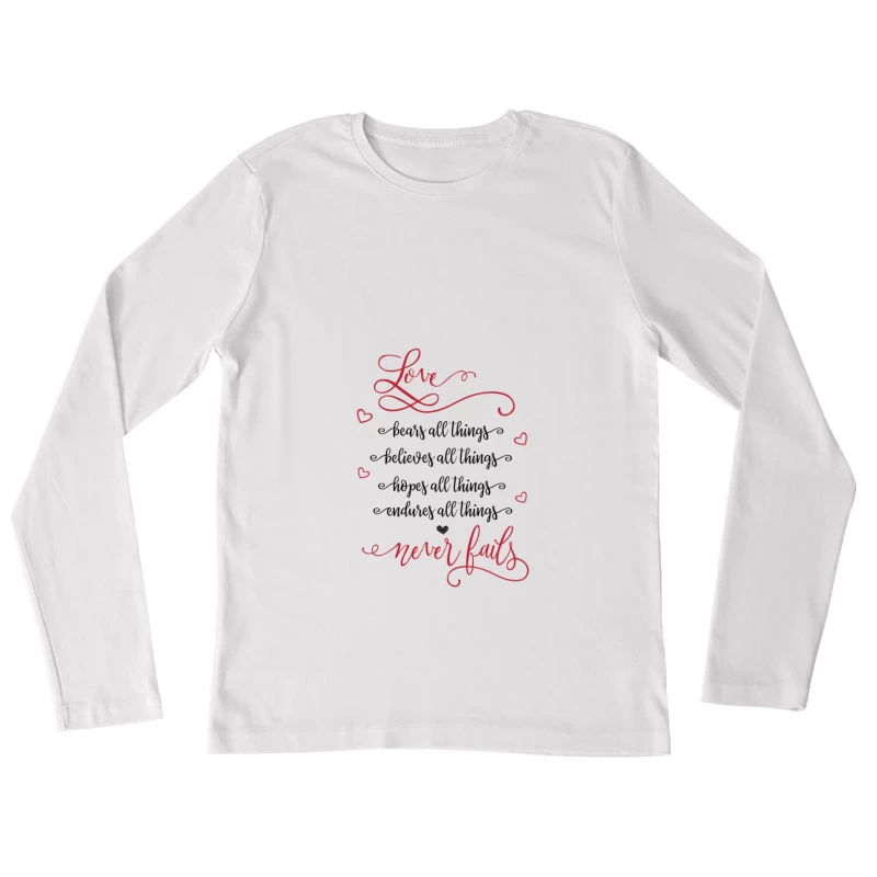 Amour éternel en design romantique Femme Manches Longues T-Shirt