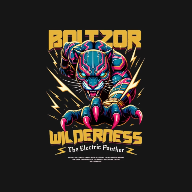 Elektrische Panther im Sturm Damen Langarm T-Shirt